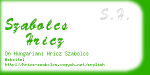 szabolcs hricz business card